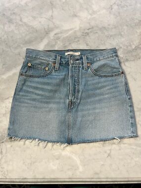 Levi's Light Blue Denim Mini Skirt